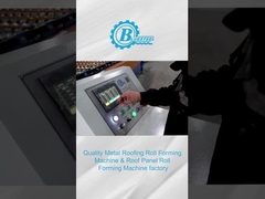 Rollo de acero acanalado hidráulico que forma la máquina con cortar el sistema