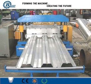 15-20m/min Máquina de moldeado de rodillos de piso de cubierta de velocidad 4kw Potencia hidráulica Cortar hidráulico
