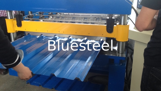 18-20 estaciones de accionamiento por cadena de metal para el techo de la máquina de formación de rodillos para chapas de acero 0,3-0,8 mm