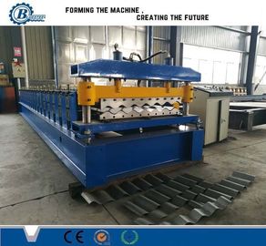 Rollo de acero acanalado hidráulico que forma la máquina con cortar el sistema