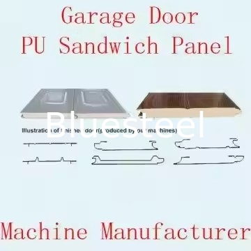 Pu panel de sándwich puerta de garaje persiana de rodillo máquina de formación de rodillos eficiente
