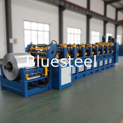 Máquina formadora de rollos para techos de metal de alta resistencia de 8000 kg con control PLC y rodillos de acero 45# para producción de láminas para techos